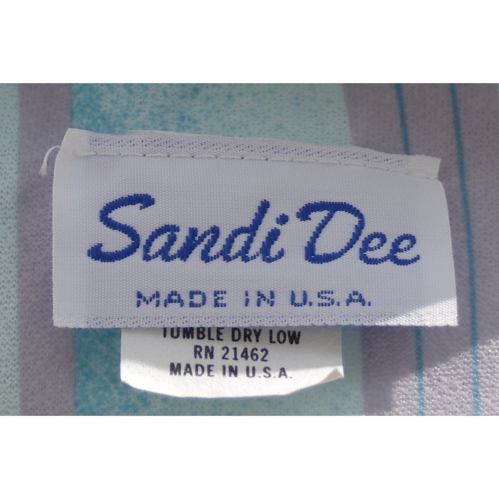 Vintage 80s Dress Secretary Geek Corpcore USA 14 Collar‎ Bow Belted Striped - Picture 3 of 4